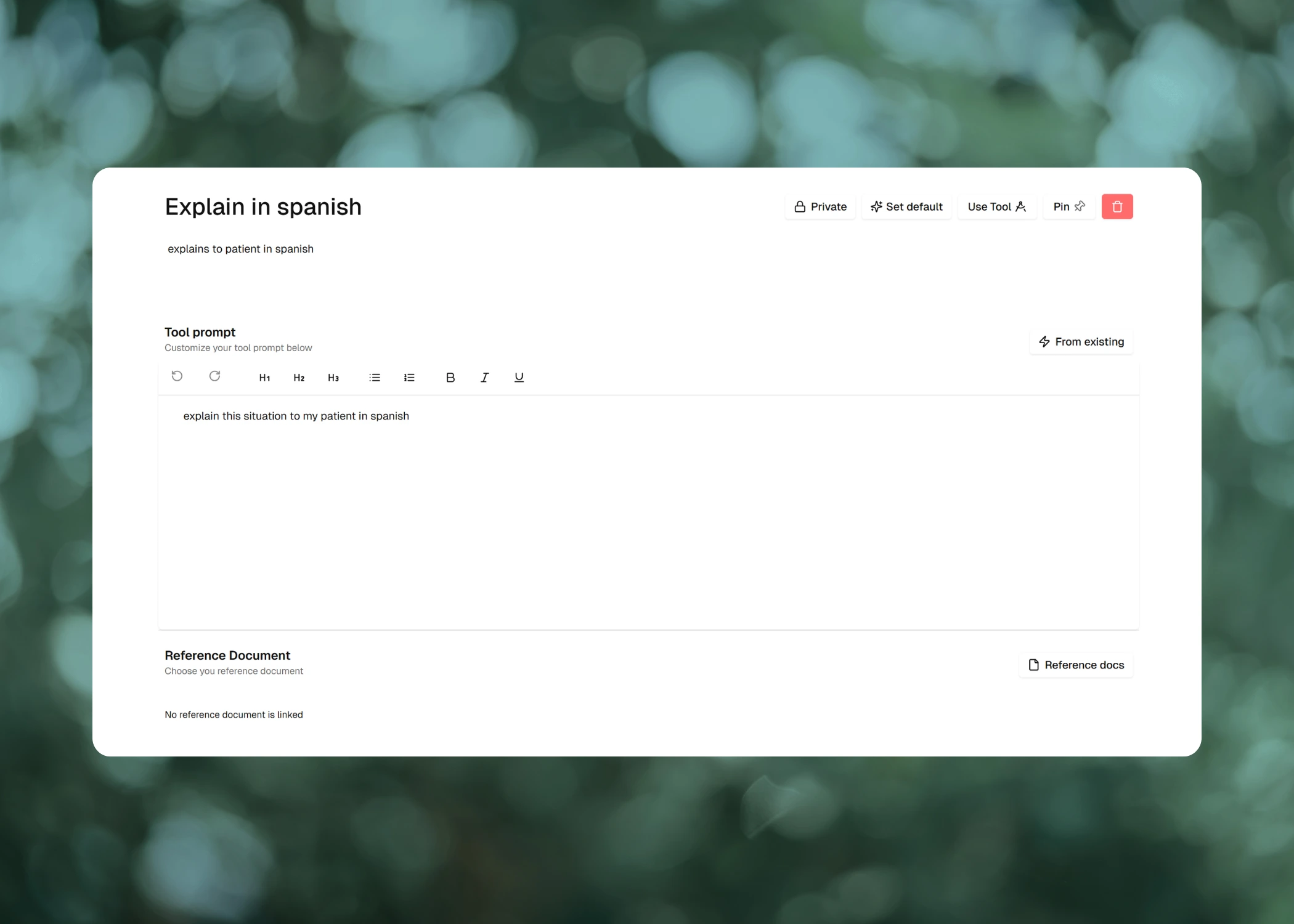 Create your own agents ("tools") to help you with your tasks.